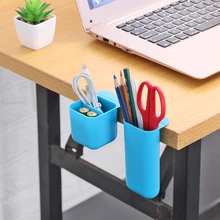 1PC PP ผู้ถือดินสอปากกากาว Desktop Organizer สำนักงานตกแต่งคอนเทนเนอร์เครื่องเขียนเก็บอุปกรณ์เสริม(China)