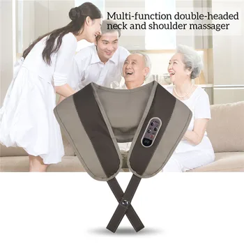 

Intelligent U-shape Shawls 4D Human Knock Simulating Kneading Pillow Body Massager Relieve Muscle Pain Deep Tissue Home Use