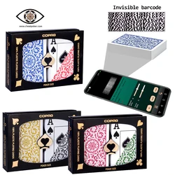 Copag 1546 PokerSize Barcode Marked Playing Cards Jumbo Index Double Set Magic Board Game Plastic Decks Anti Cheat Poker