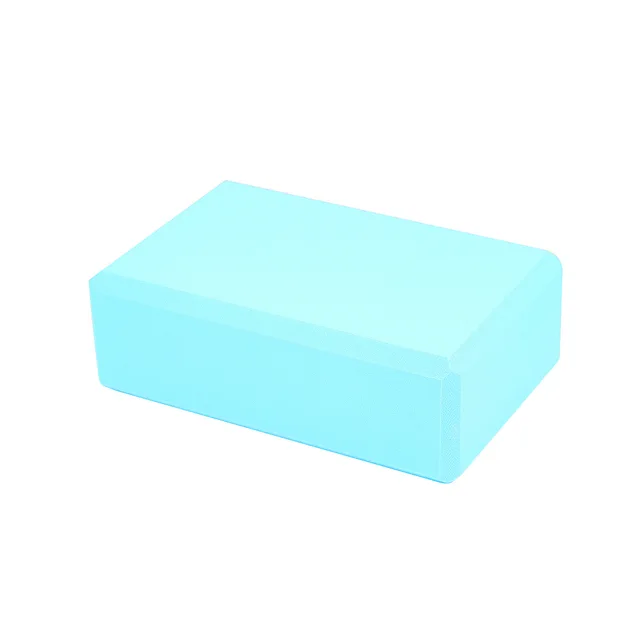 Gym Fitness Yoga Blocks 2021 Hot EVA Yoga Cork Block Pilates Foam Brick Home Stretch Exercise Training Bodybuilding Equipment sky blue
