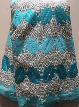 

Latest African Lace Fabric 2020 High Quality French Tulle Embroidery For Dress 5 Yard Designer Nigerian Lace Fabric ALL2968