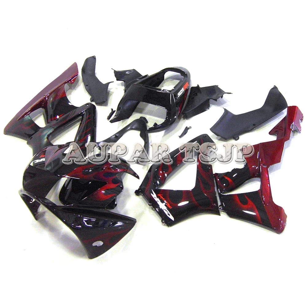 Обтекатели для мотоциклов Honda CBR900RR 929 CBR929RR 2000 2001 ABS литьевой пластик обтекатель черный и красный пламя кузов комплект