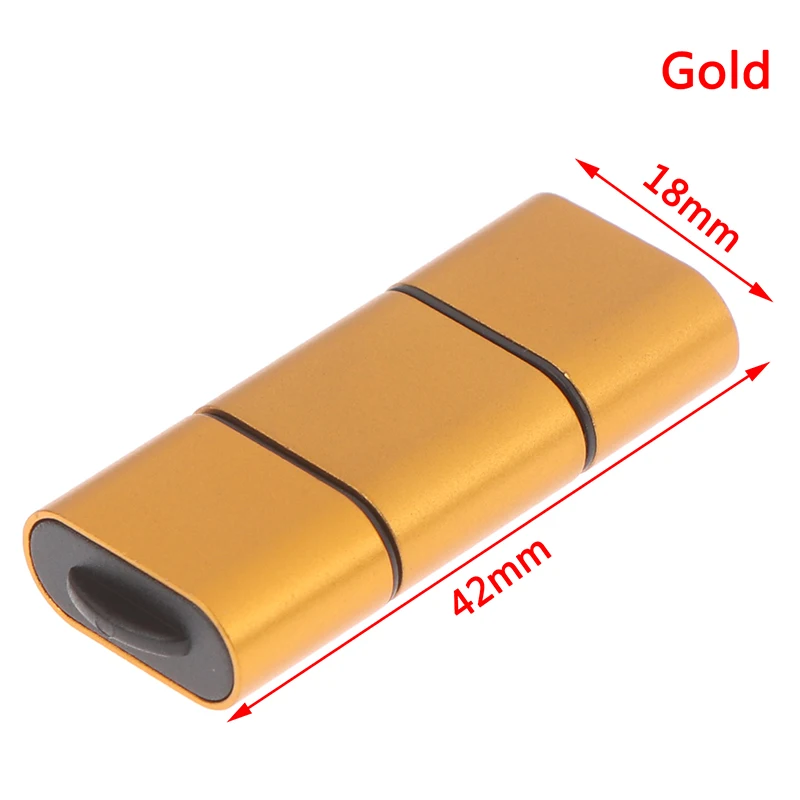 Gold 1 шт. USB OTG адаптер 2 в 1 USB 2,0 Micro USB адаптер типа OTG C конвертер Поддержка 128 ГБ TF кард-ридер телефонные адаптеры - Цвет: Gold