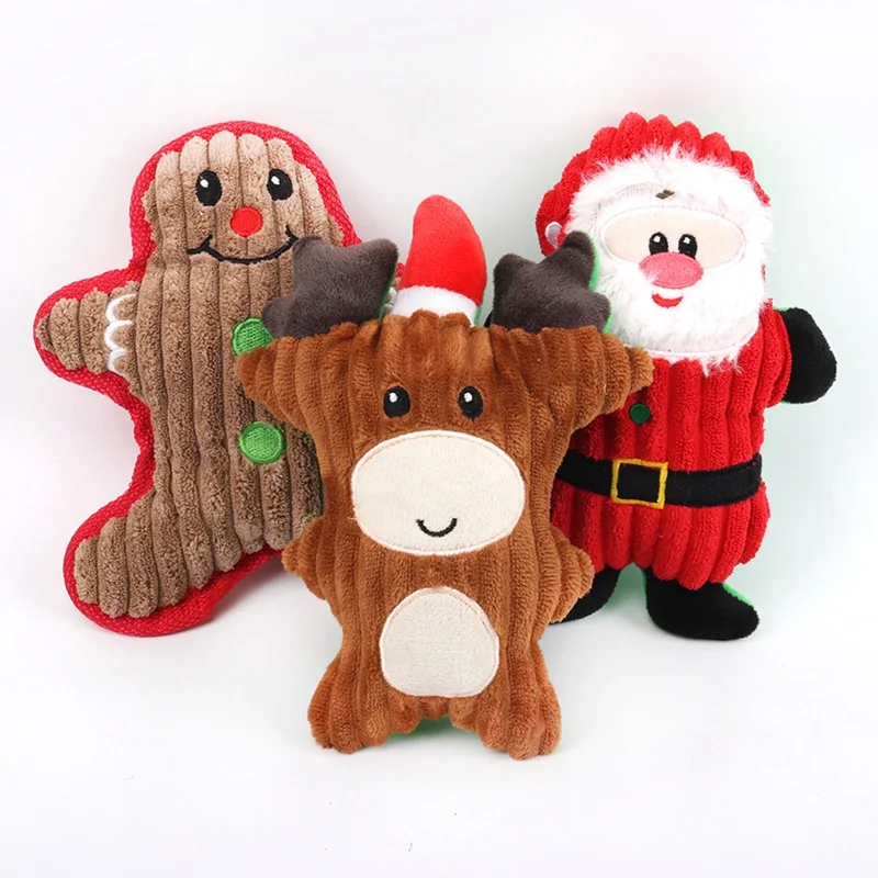 Собака игрушки-Жвачки стиле с забавными персонажами из мультфильмов с щенком игрушка со звуком Рождество молярная плюшевая кукла для питомца собаки