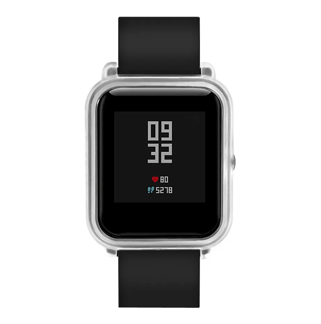 Мягкая термополиуретановая крышка-чехол защитная оболочка для Xiaomi Huami Amazfit Bip Youth/Lite часы-украшение ударопрочный точный вырез легкий