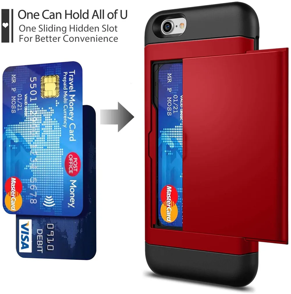 Porta Scorrevole Tasca Nascosta Slot Per Schede Custodia Antigraffio Per Iphone 5 5S Se Custodia Cover Per Iphone Se 2016 5 5S 5G 4.0 "Coque Capa