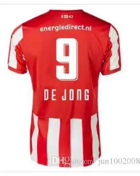 psv Eindhoven футбольные майки домашние красные мужские Erick Gutierrez L. DE JONG BERGWIJN PEREIRO19 20 psv Eindhoven футбольная рубашка - Цвет: Зеленый