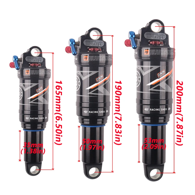 dnm mountain bike air rear shock with lockout 200mm