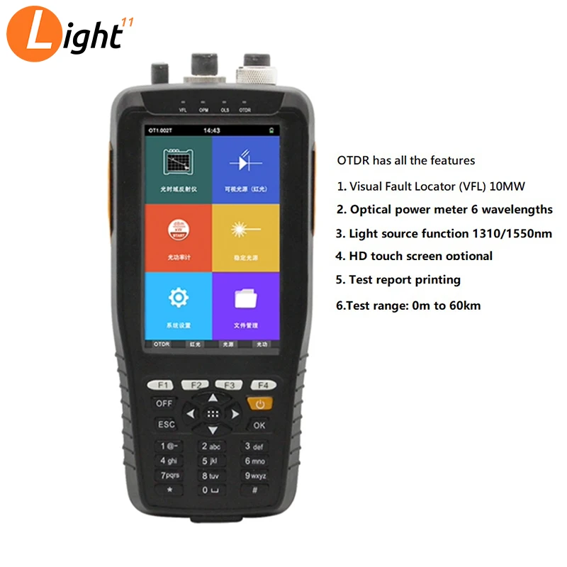 Сенсорный экран TM290 Мини OTDR Тестер оптический рефлектометр 4 в 1 OPM/OLS/VFL оптический инструмент