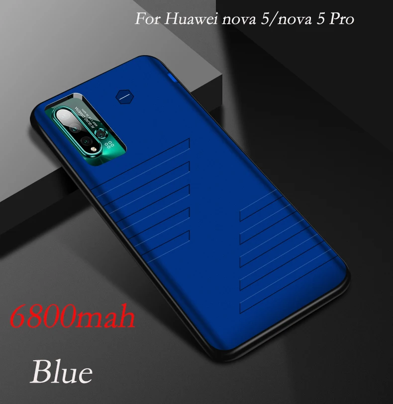 6800mAh power Bank зарядное устройство чехол для huawei nova 5 внешняя запасная крышка для huawei nova 5 Pro Чехол для батареи