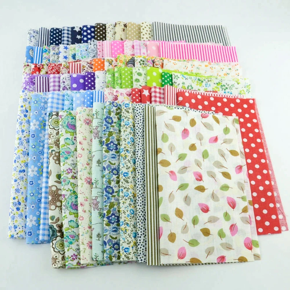 Ankara Fabric 10cmx12cm Stash Patchwork Fabric Bundle Cotton Sewing Quilting Tilda Doll Random Color Material 50 PCS/Lot