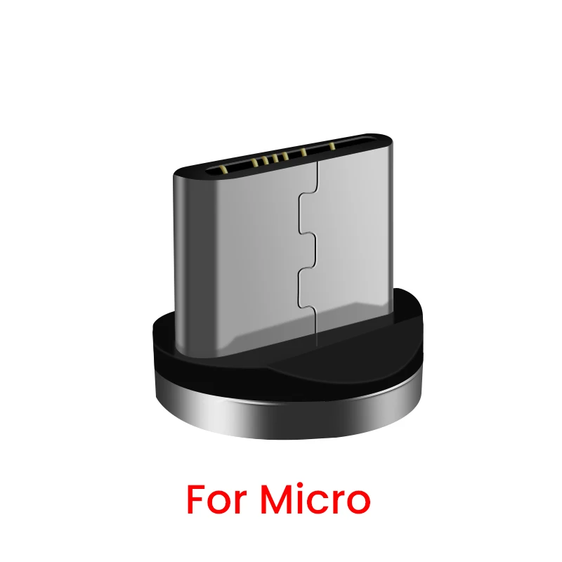 Amzish светодиодный магнитный Micro USB кабель для iPhone type-C кабель быстрой зарядки для samsung Xiaomi huawei магнитное зарядное устройство USB C кабель - Цвет: Only Plug For Micro