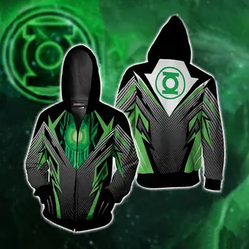 

Movie Green Lantern Hal Jordan Hoodies Sweatshirts Cosplay Costumes 3D printed fashion men women Green Lantern hooded jacket TOP