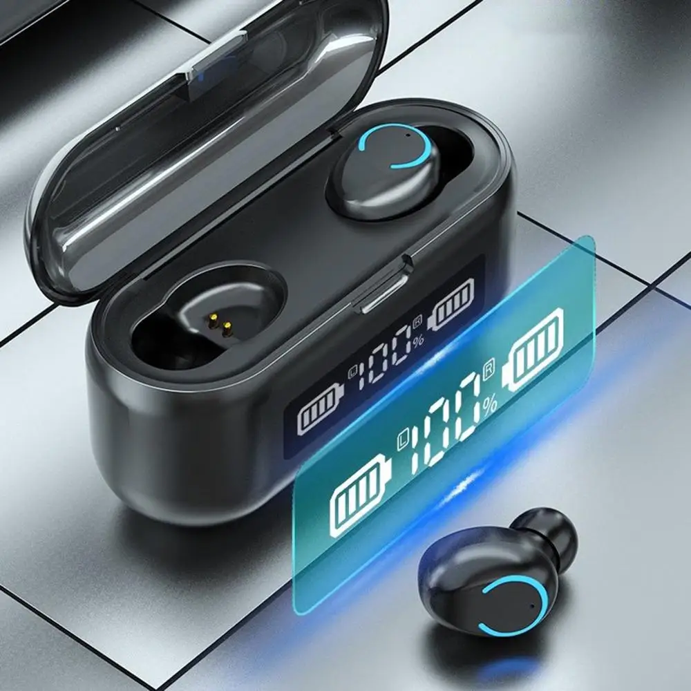 Aoogoor F9 43 Mini Wireless Earphone Headset TWS Bluetooth 5 1 Stereo HiFI HD Microphone Waterproof Sport Earbuds