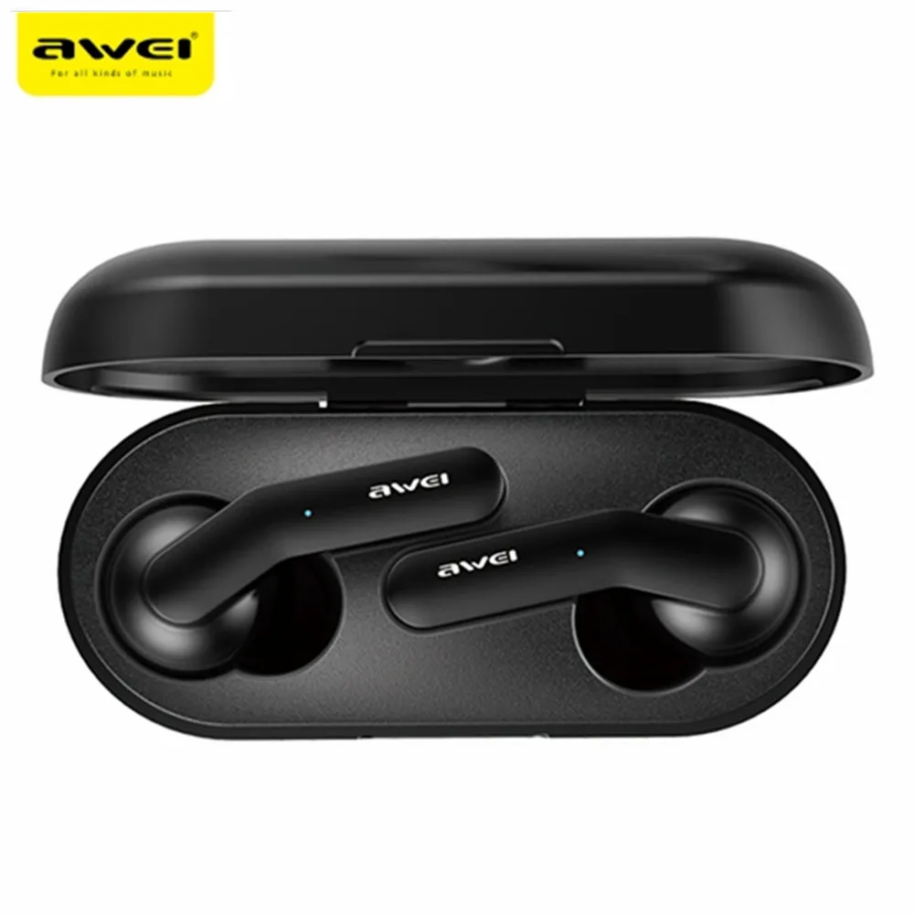 

Awei T10C TWS Earphone HiFi Effect Comfortable Wearing Lossless Noise Reduction Bluetooth Earbud Wireless Charging Earphone