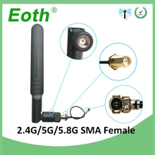 2,4g wifi Antenne 2,4 GHz 5GHz 5,8 Ghz Antenne 8dBi RP-SMA Stecker Dual Band 2,4G 5G 5,8G luft SMA weibliche + 21cm Pigtal kabel