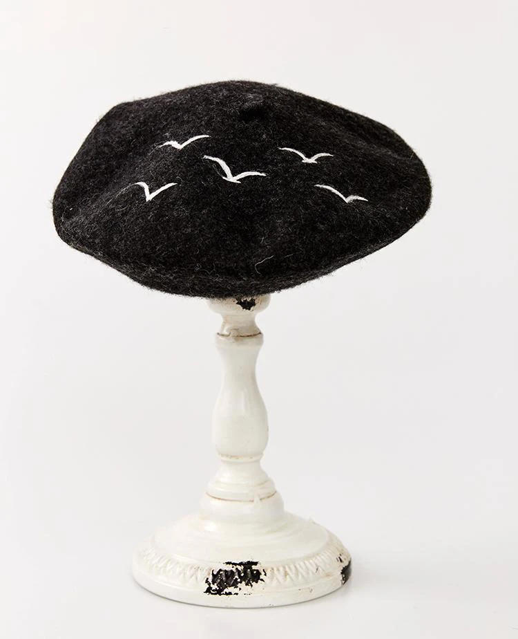 creative handmade wool berets cute elegant painter hat simple
