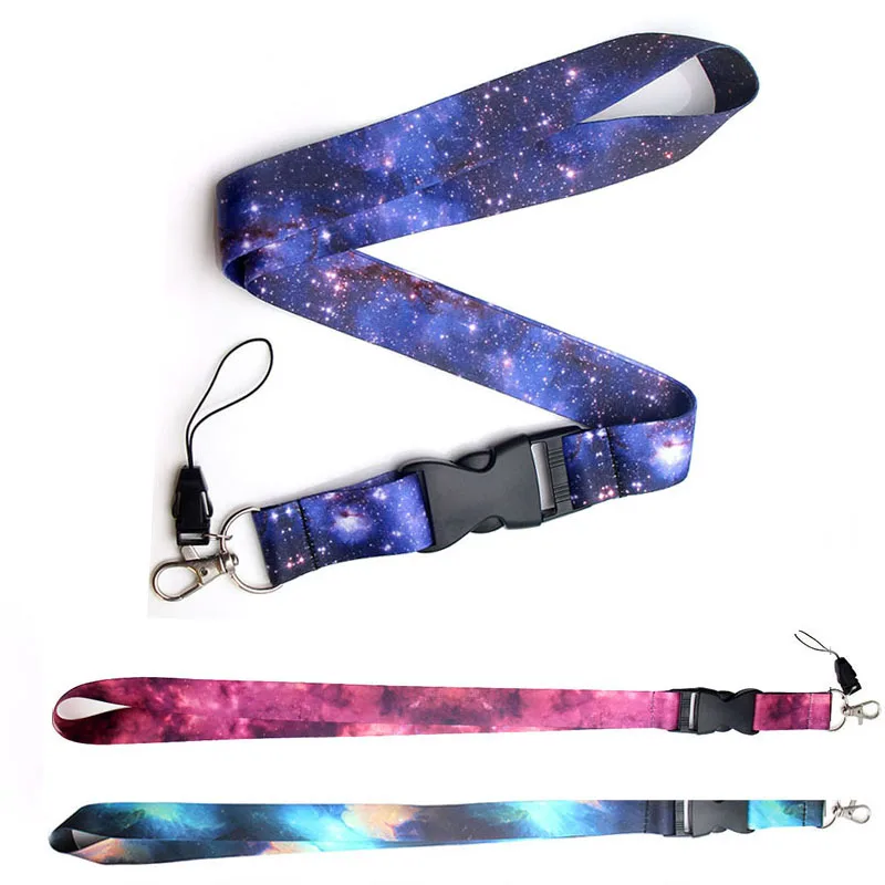 CA104 Starry Night Sky Stars Cloud Series Cellphone Strap Neck Lanyard Key ID Card Cellphone USB Stand Lanyard Band