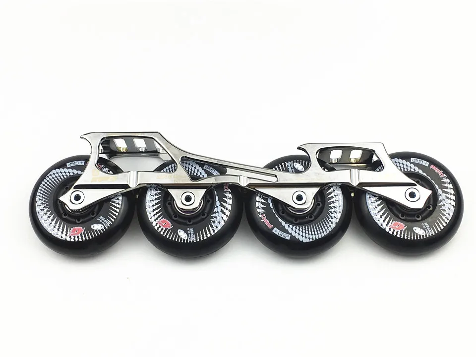 Rockered MST слалом Встроенный скейт база качалка 243 мм рамки 4*80 мм оригинальные Hyper+ G бетонные колеса 165 мм расстояние бассейна патины - Цвет: silver black