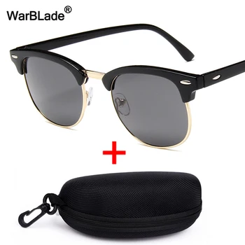 

Fashion Men Semi-Rimless Sunglasses Women Vintage Classic Brand Designer Sun glasses UV400 Eyewear Oculos De Sol Gafas
