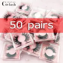 Colash, Заказные накладные ресницы, натуральные, ручная работа, толстые накладные ресницы, норковые ресницы, квадратные, 50 коробок