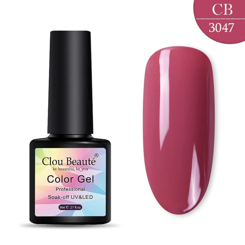 Clou Beaute Набор лаков для ногтей 8 мл цветная гелевая краска для ногтей гель-лаки лак для ногтей полуперманентный Vernis Hybrid - Цвет: 3047