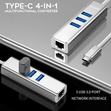 4 в 1 концентратор USB Type C Hdmi 4 к USB C концентратор конвертер в Ethernet Rj45 Lan адаптер для Mac book Pro Thunderbolt 3 USB-C зарядное устройство PD