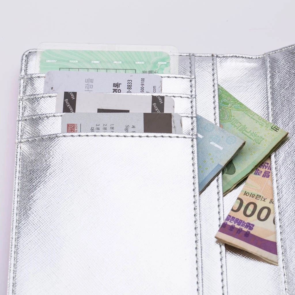 Fashion Trend Women Men ID Credit Card Banquet Letter Card Holder Coin Bag Travel Wallets Holder Double Open 812