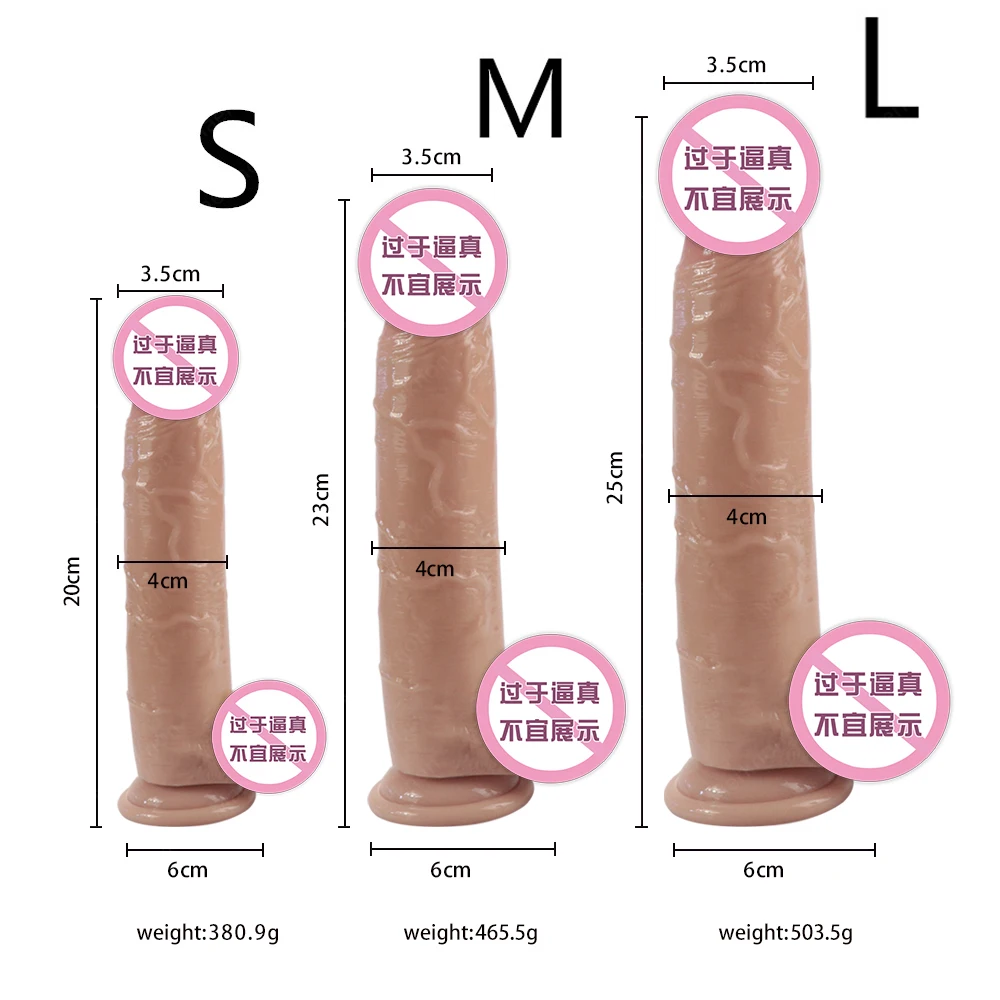 Huge Silicone Dildo 8/10 Inch Realistic Penis with Suction Cup, Sex Toy for Female Masturbation, Huge Penis for Women Sex Shop