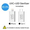 UV Sterilizer Mini Portable UVC Disinfection Lamp 5v Type-C / Lighting Port LED Light Sterilizer Disinfection of 99.9% ► Photo 3/6