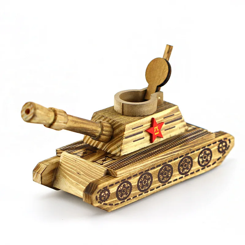 

Wooden Bayi Tank Model Military Tank Model Children Wooden Toy Decoration Crafts Wholesale