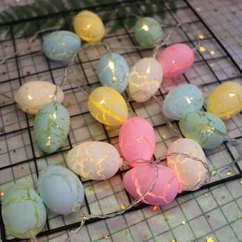 

Easter LED Lights Decoration Light String Eggs Garland Lamp For Party Christmas Outdoor Decoration Gardening Kitchen Lighting