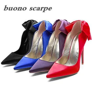 

Noble fashion sexy temperament bow large size women's shoes