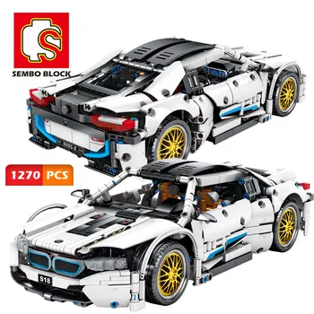 

City Technic Pull Back Mechanical Sports Car Building Blocks Creator Super Racing Car Vehicle MOC Model Bricks Toys for Kids Boy