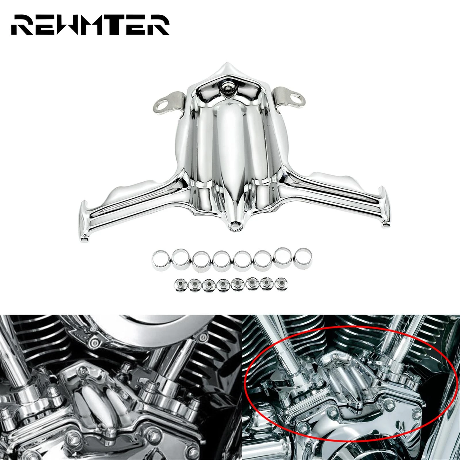 Motorcycle Tappet Lifter Block Accent Trim Cover Chrome For Harley Twin