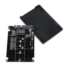 OOTDTY 2в1 MSATA/M.2 NGFF к SATA3 адаптер карты корпус коробка для 2," SSD ПК компьютер