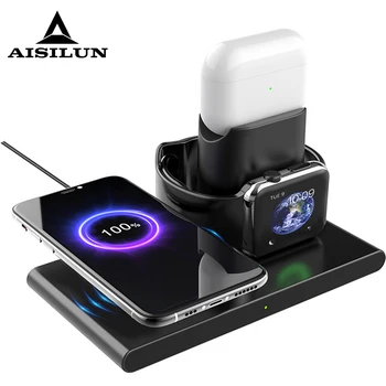

3 in 1 15W Fast Wireless Charger Dock Station Fast Charging For iPhone XR XS Max 8 for Apple Watch 3 4 5 For AirPods For Samsung