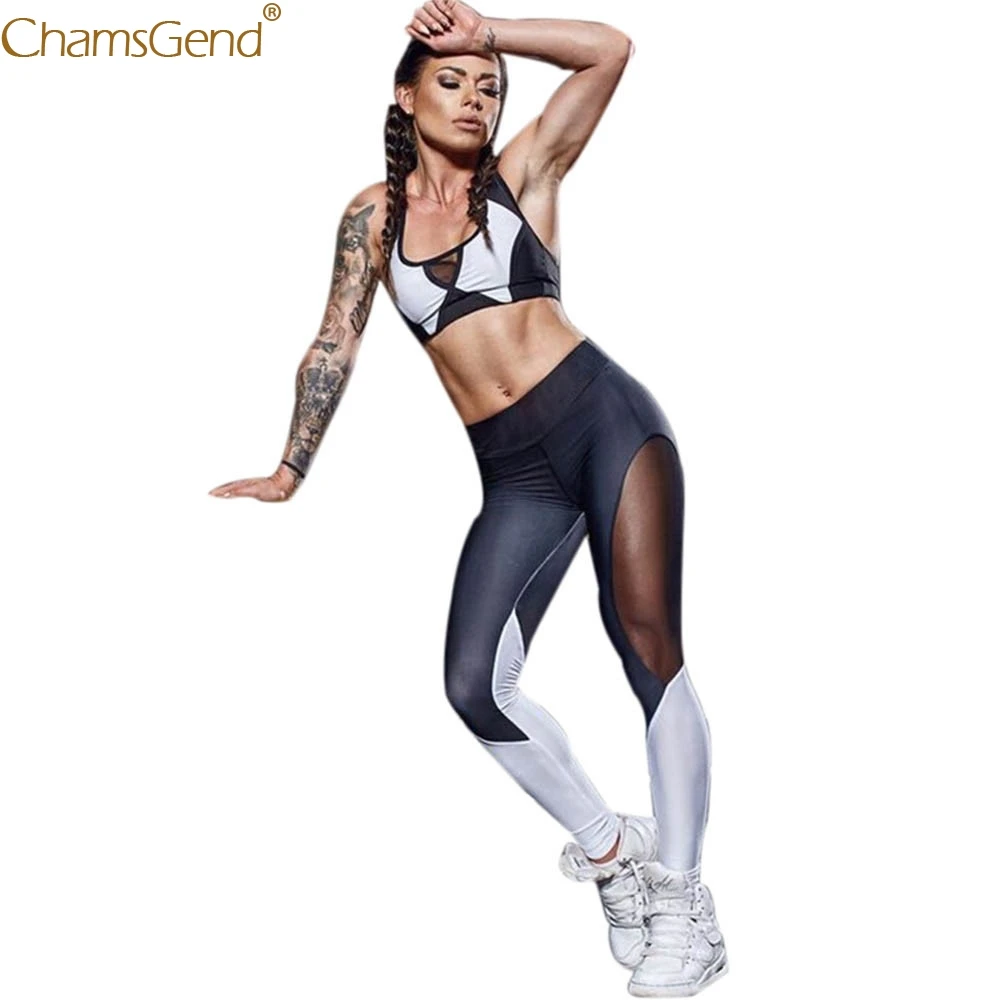 Sport Leggings Women Running Pants S-XL Black Mesh Net Yoga Pants Slimming Hip Up Fitness Leggings Elastic Waist Women Gym Pants