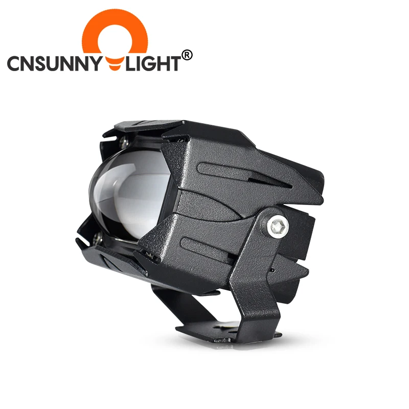 CNSUNNYLIGHT Mini Dual Color LED Motorcycle Decorative Lamp Projector Headlight Driving Spotlight Scooter Fog DRL Styling Light