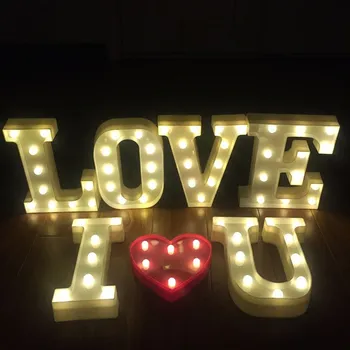

LED English Alphanumeric Love String Lights Outdoor Proposal Confession Layout Props Christmas Decoration For Home