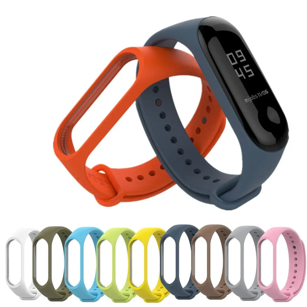 

Applicable For Millet Bracelet 4 Strap 3 Generation Silicone Two-Color Replacement Wristband Silicone Replacement Strap