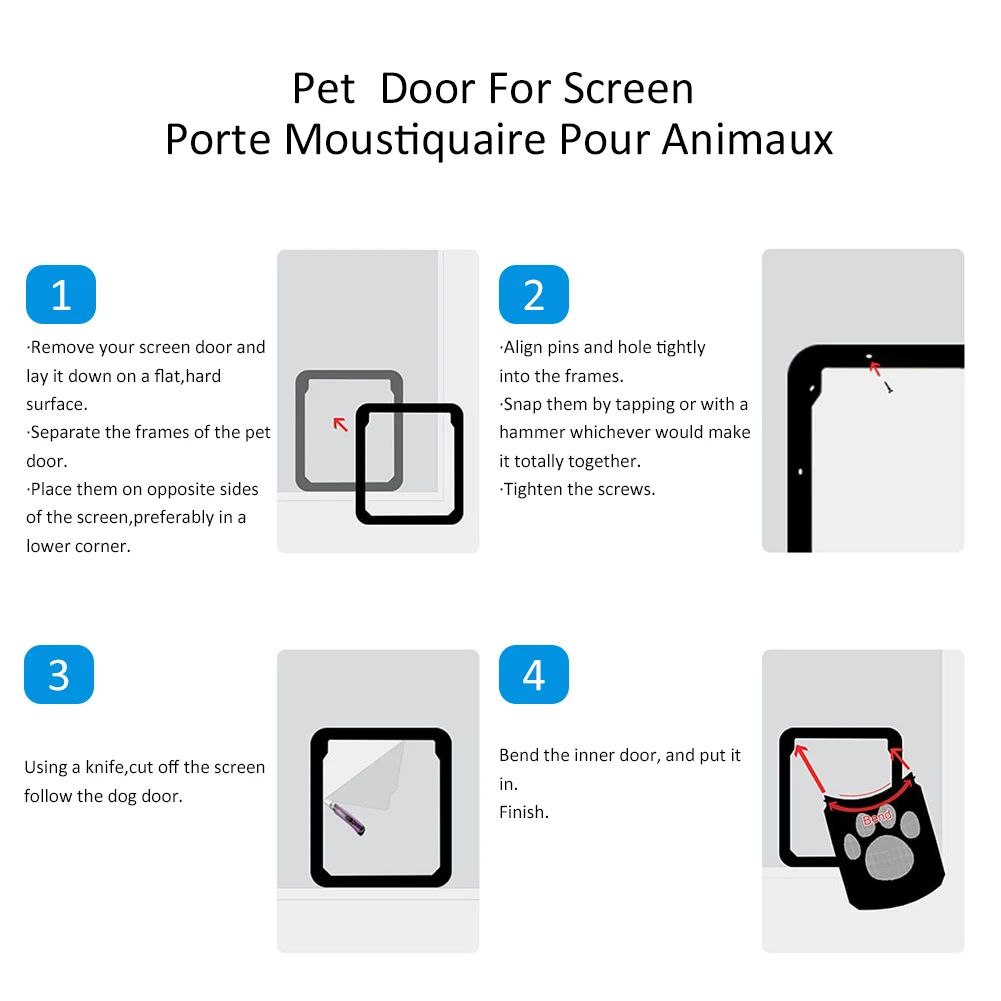 Многофункциональная Магнитная Дверь для домашних животных инновационная марлевая оконная дверь для собак кошек Блокировка большой размер дверь для животных для домашних животных