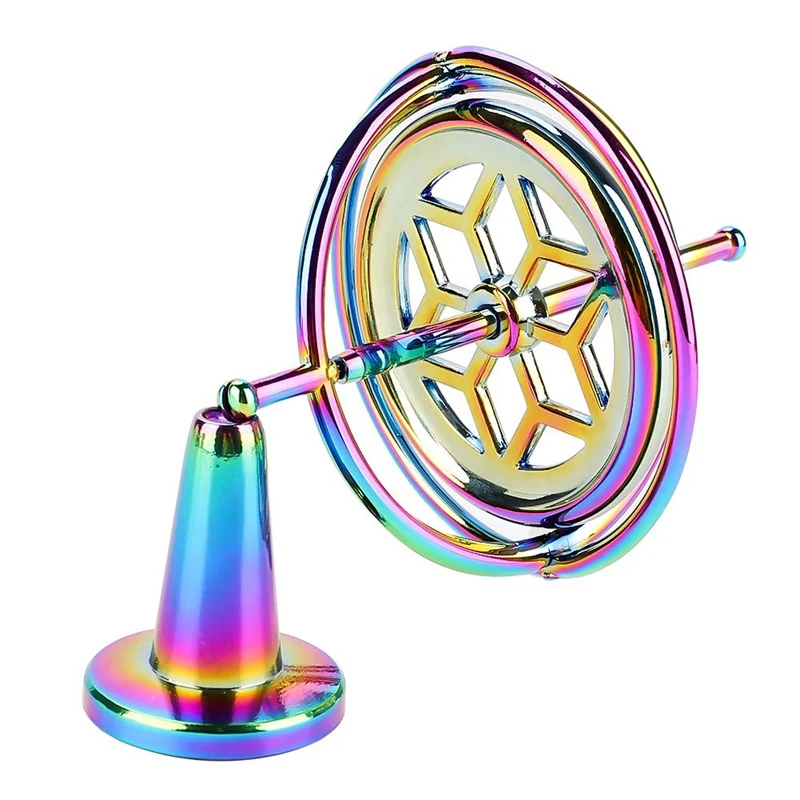 

Colorful Scientific And Educational Metal Gyroscope Gyro Pressure Relieve Toy Educational Learning Toy For Children Gift