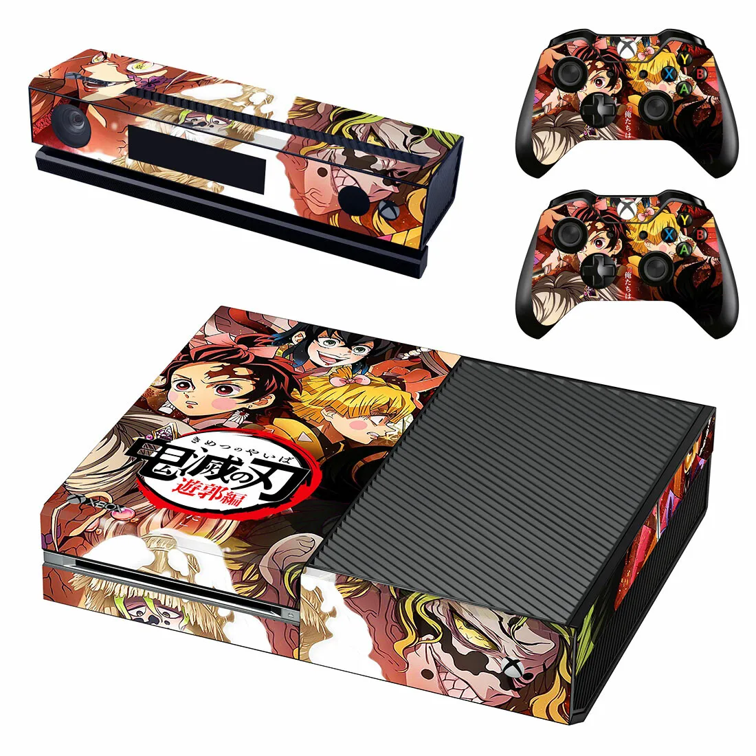 Demon Slayer Skin Sticker Decal Cover For Xbox One Console and 2 Controllers For Xbox One Skin Sticker Vinyl 