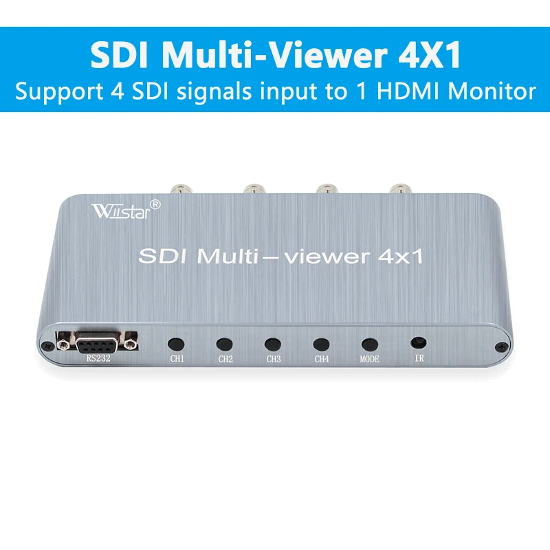 SDI multi-просмотра 4X1 к HDMI 4 в 1 выход 1080p SD/HD/3G-SDI RS232 для ПК видео конференции ТВ монитор