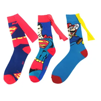 

Superman Cosplay Crew Socks Cartoon Superhero Pattern Socks Party Good Personality and Creativity Soft and Comfortable Cotton