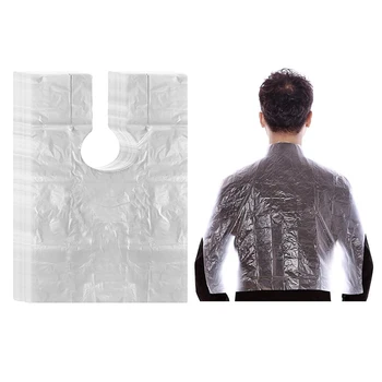 

100 Pieces Disposable Hairdressing Capes Waterproof Hair Cutting Cape Hairdresser Cloth Apron Salon Gown Protect Barber Capes