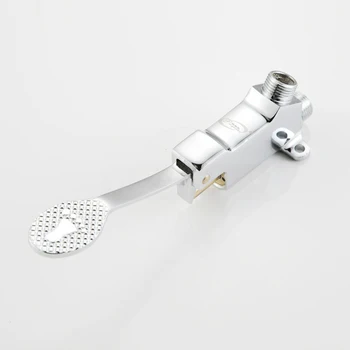 

High Quality Valve Copper Bathroom Basin Faucet Single Cold Tap Hospital Hotel Pedal Water Faucet
