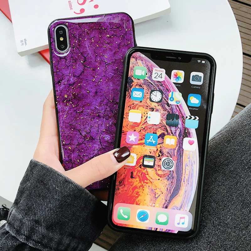 Блестящий Золотой фольгированный мраморный силиконовый чехол для Huawei P40 P30 Pro P20