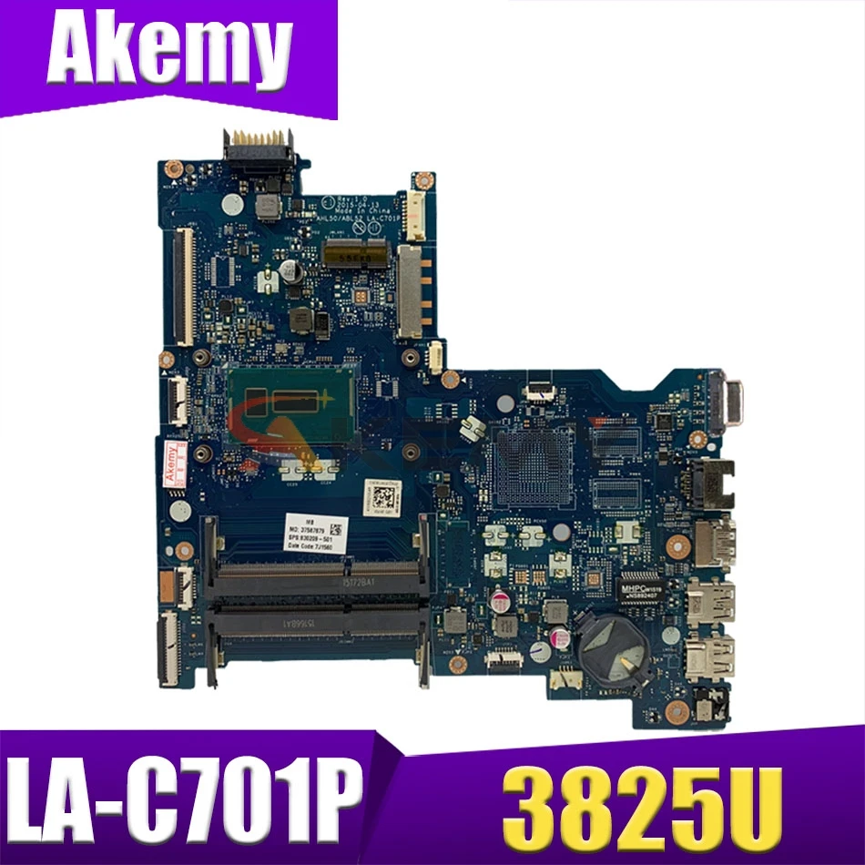 100% новый для материнской платы hp 15-AC 824453-001 824453-501 824453-601 AHL50 ABL52 LA-C701P Pent3825u